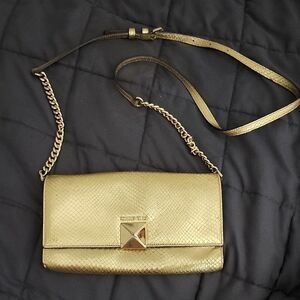 Michael Kors Gold Crossbody Bag (Gently Used)